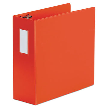 Universal® Deluxe Non-view D-ring Binder With Label Holder, 3 Rings, 4" Capacity, 11 X 8.5, Red freeshipping - TVN Wholesale
